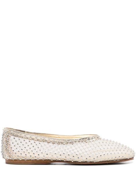 Gold crystal-embellished ballerina shoes Forte forte - women